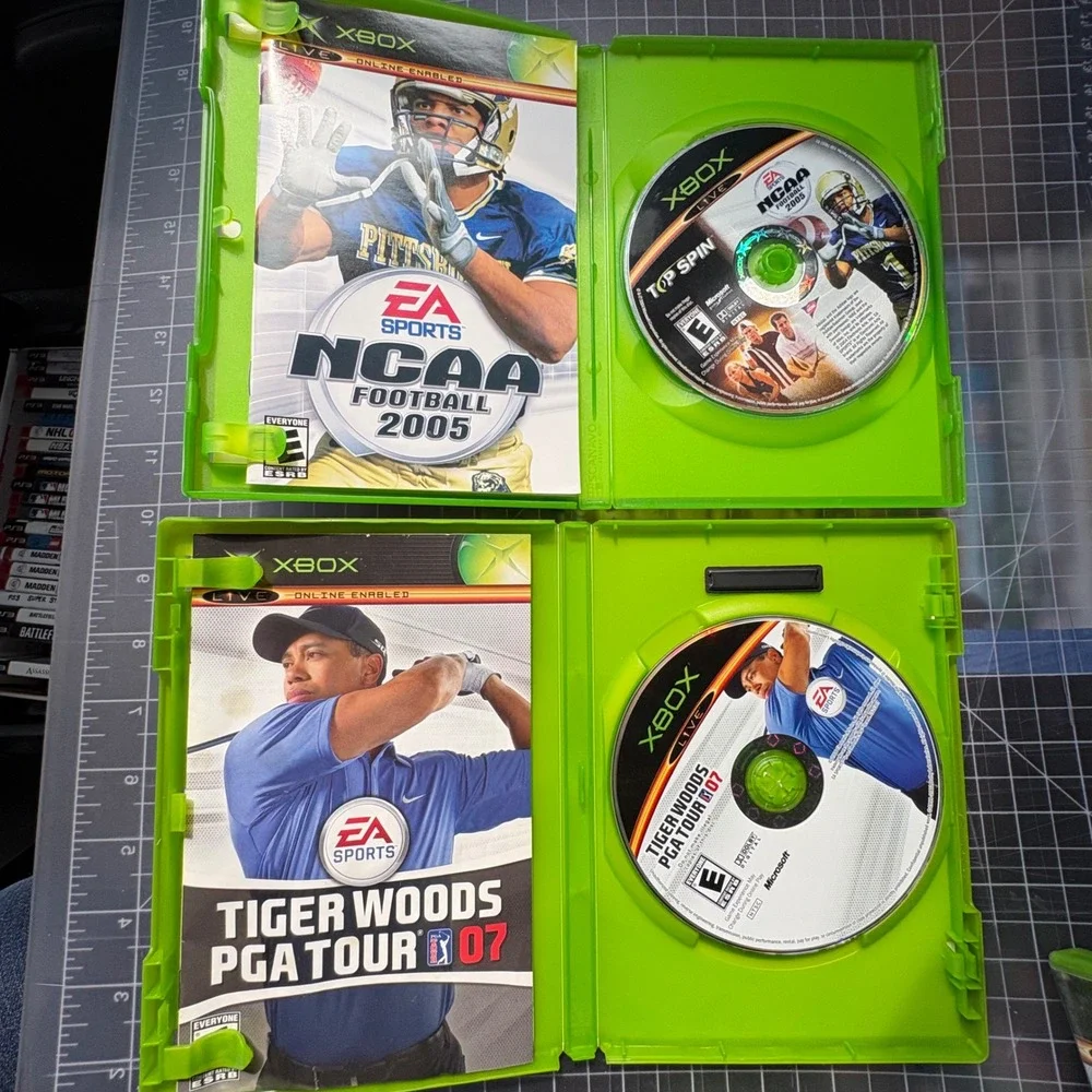 EA Sports Xbox Video Game Lot 6 Games Madden Tiger‎ Woods MVP Baseball Good